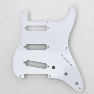 Göldo Strat-Shape Pickguard / SSS 1 lag hvid