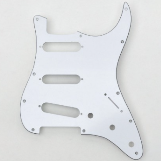 Göldo Strat-Shape Pickguard / SSS 3 lag hvid
