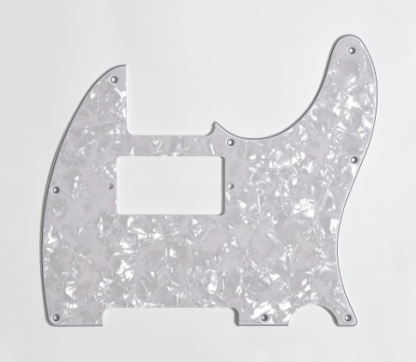 Göldo Tele-Shape Pickguard / 1 humbucker /3 lag white pearloid