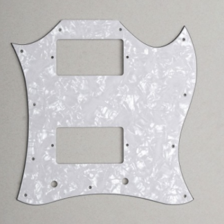 Slagplade for SG "batwing" 3 lag hvid pearloid