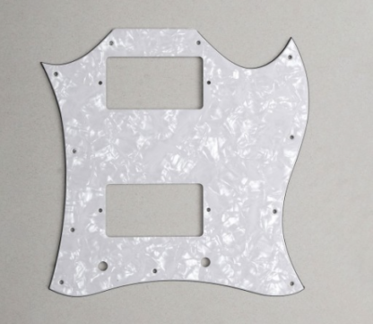 Slagplade for SG "batwing" 3 lag hvid pearloid