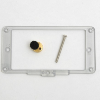 Duesenberg 3-Step Pickup Mounting Ring / Bridge Position silber plexi