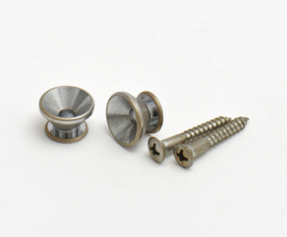 Gotoh Relic F-Type Strap Knobs / Aged Chrome set. GRSPF