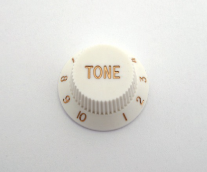 Göldo Strat-Type Potknob / Plastic / white tone