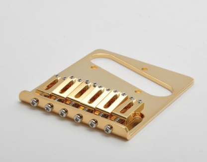 Göldo "Modern" Tele-Type Bridge / Brass gold