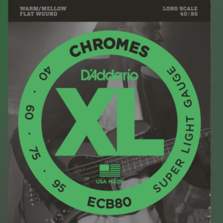 D'Addario ECB80 Super Light 040 - 095 flat wound