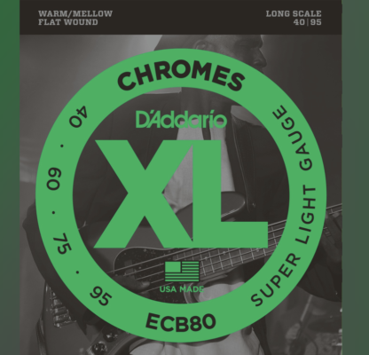 D'Addario ECB80 Super Light 040 - 095 flat wound