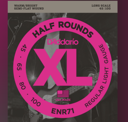 D'Addario ENR71 Regular Light 045 - 100 half wound