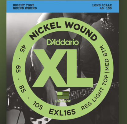 D'Addario EXL165 Custom Light 045 - 105 round wound