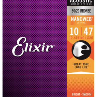 Elexir Nanoweb Bronze 80/20 Acoustic 10-47, 12 str.