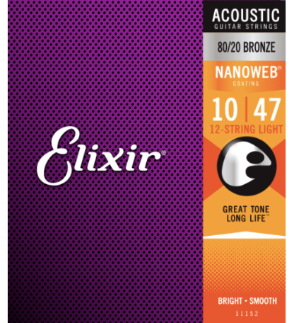 Elexir Nanoweb Bronze 80/20 Acoustic 10-47, 12 str.