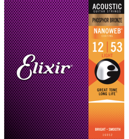 Elexir Nanoweb Phosphor Bronze Acoustic 12-53