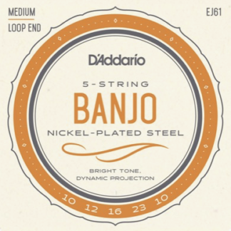 D'Addario EJ61 010 - 023 nickel (5-string banjo)