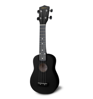 Reno RU150-BLK ukulele sort m. taske