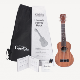 Cordoba Soprano Ukulele Player Pack UP-1S w. Travel Bag