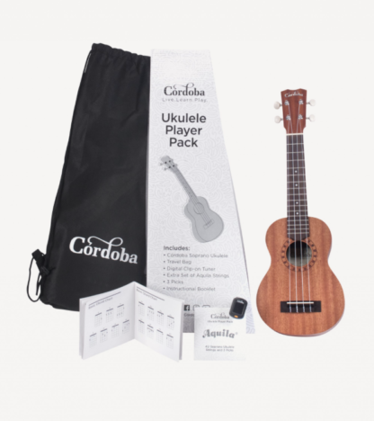 Cordoba Soprano Ukulele Player Pack UP-1S w. Travel Bag