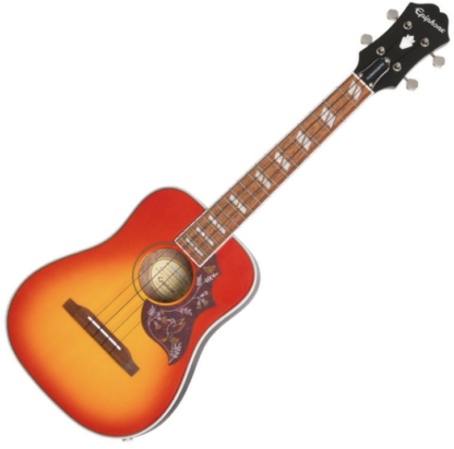 Epiphone Hummingbird Ukulele Tenor FC m. pickup og taske.
