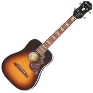 Epiphone Hummingbird Ukulele Tenor Tobacco Sunburst m. pickup og taske.