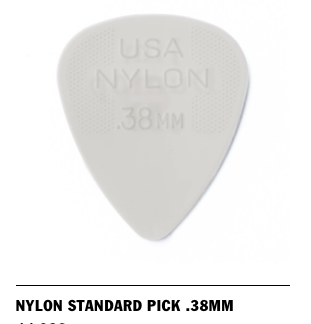 Dunlop NYLON STANDARD PICK 0.38mm