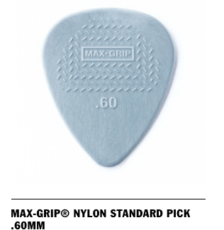 Dunlop MAX-GRIP® NYLON STANDARD PICK 0.60MM