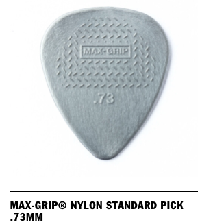 Dunlop MAX-GRIP® NYLON STANDARD PICK 0.73mm