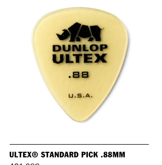 Dunlop ULTEX® STANDARD PICK 0.88mm