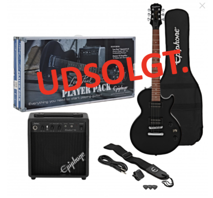 Epiphone Player Pack Les Paul Ebony m. forstærker.