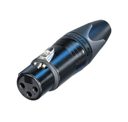 NEUTRIK NC3FXX-BAG 3P XLR KABELSTIK HUN, SORT