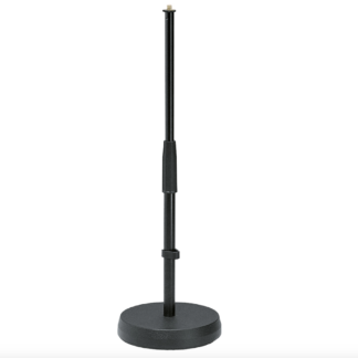 K&M 233B Mikrofon-gulvstativ, lav, rund fod, sort