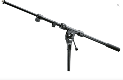 K&M 211/1 Mikrofonstativ svingarm, forskydelig, sort