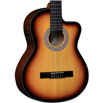 Santana Classical 20 SB spansk guitar sunburst m. pickup-system - Image 4