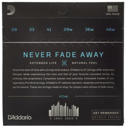 D'Addario XTC46 Classic XT Coated Composite Hard - Image 2