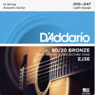 D'Addario EJ36 Bronze light 12-str