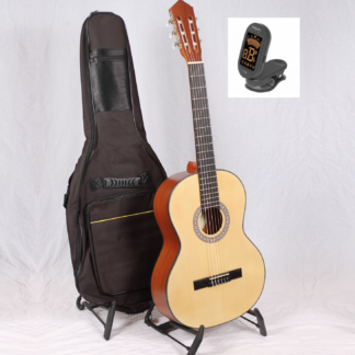 Søvads Guitarpakke 4. Spansk guitar natur m. taske og tuner.