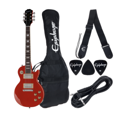Epiphone Power Les Paul Lava Red junior guitar m. tilbehør - Image 4