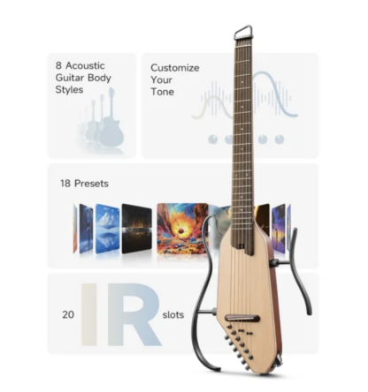 Donner HUSH-I PRO silent guitar nature. NYHED - Image 4