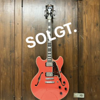 D'Angelico Premier DC Semi-Hollow - Fiesta Red m. gigbag (brugt, men som ny, årgang 2020). SOLGT