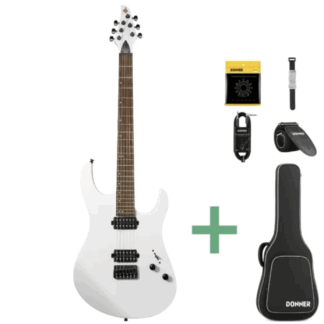 Donner DMT-100 B el-guitar hvid m. gigbag +