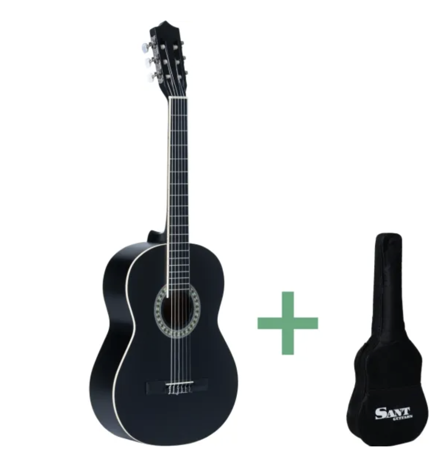 Sant Guitars CL-50 SBK spansk guitar sort m. taske