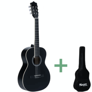 Sant Guitars CJ-36 SBK spansk børne-guitar sort m. taske
