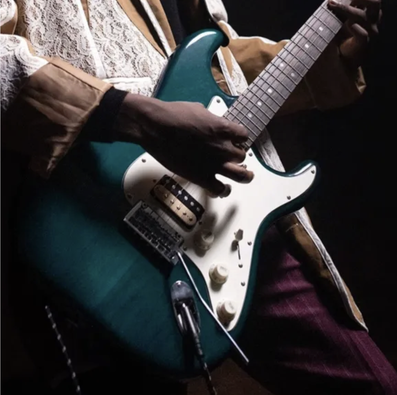 Donner DST-400B el-guitar mørkegrøn m. gigbag og tilbehør - Billede 5