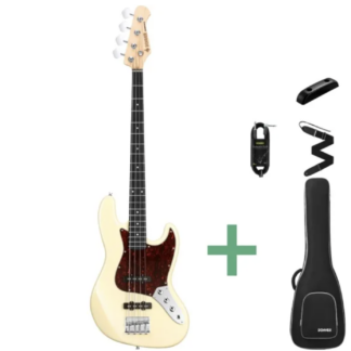 Donner DJB-510B el-bas olympic white m. gigbag og tilbehør